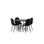 Round dining set (copenhagen, polar)