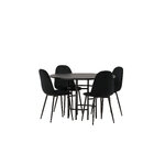 Round dining set (copenhagen, polar)