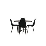 Round dining set (copenhagen, polar)