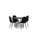 Round dining set (copenhagen, polar)