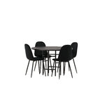 Round dining set (copenhagen, polar)