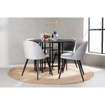 Round dining set (copenhagen, velvet)