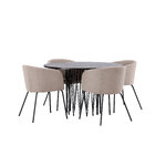 Round dining set (stone round, berit)