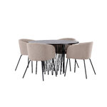 Round dining set (stone round, berit)