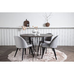 Round dining set (stone round, velvet)