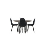 Round dining set (stone round, polar)