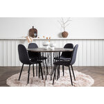 Round dining set (stone round, polar)