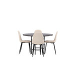 Round dining set (copenhagen, polar)