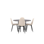 Round dining set (copenhagen, polar)