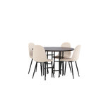 Round dining set (copenhagen, polar)