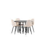 Round dining set (copenhagen, polar)