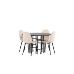 Round dining set (copenhagen, polar)