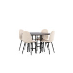 Round dining set (copenhagen, polar)