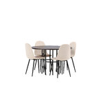 Round dining set (copenhagen, polar)