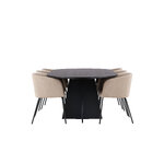 Rectangular dining set (bootcut oval, berit)