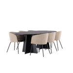 Rectangular dining set (bootcut oval, berit)