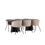 Rectangular dining set (bootcut oval, berit)