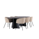 Rectangular dining set (bootcut oval, berit)