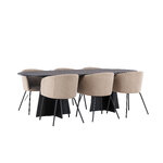 Rectangular dining set (bootcut oval, berit)