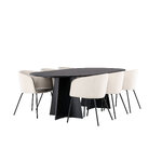 Rectangular dining set (bootcut oval, berit)