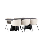 Rectangular dining set (bootcut oval, berit)