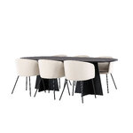 Rectangular dining set (bootcut oval, berit)