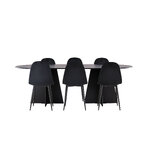 Rectangular dining set (bootcut oval, polar)