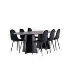 Rectangular dining set (bootcut oval, polar)