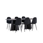 Rectangular dining set (bootcut oval, polar)