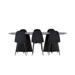 Rectangular dining set (bootcut oval, polar)