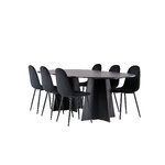 Rectangular dining set (bootcut oval, polar)