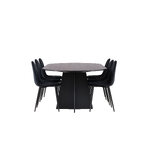 Rectangular dining set (bootcut oval, polar)