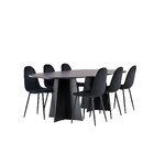 Rectangular dining set (bootcut oval, polar)