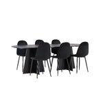 Rectangular dining set (bootcut oval, polar)