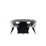 Rectangular dining set (bootcut oval, velvet)