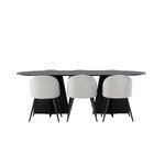 Rectangular dining set (bootcut oval, velvet)