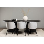 Rectangular dining set (bootcut oval, velvet)