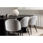 Rectangular dining set (bootcut oval, velvet)