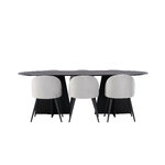 Rectangular dining set (bootcut oval, velvet)