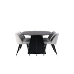 Rectangular dining set (bootcut oval, velvet)