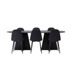 Rectangular dining set (bootcut oval, polar)