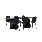 Rectangular dining set (bootcut oval, polar)