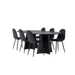 Rectangular dining set (bootcut oval, polar)