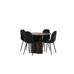 Round dining set (olivia, polar)