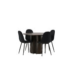 Round dining set (olivia, polar)