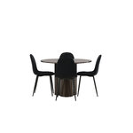 Round dining set (olivia, polar)