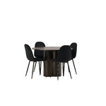 Round dining set (olivia, polar)