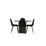 Round dining set (olivia, polar)