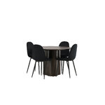 Round dining set (olivia, polar)