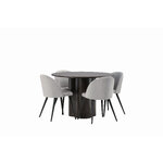 Round dining set (olivia, velvet)